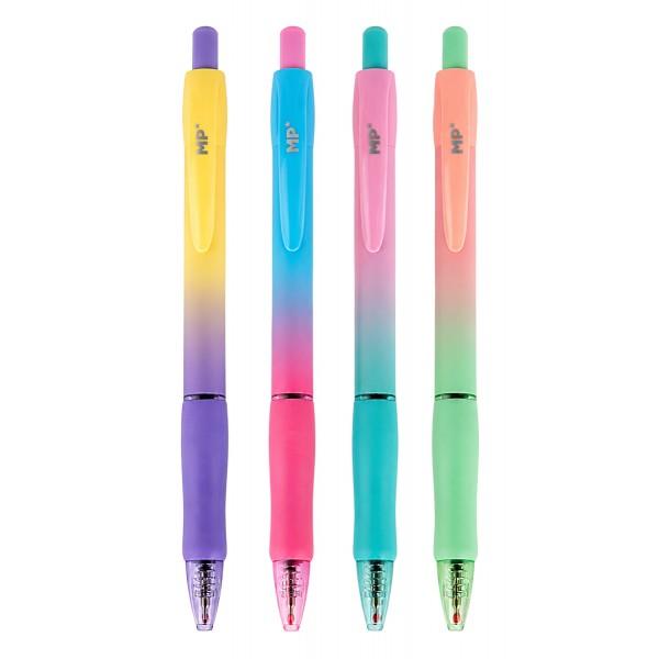 MP στυλό διαρκείας ballpoint PE140-13, 0.7mm μύτη, 14.5cm, μπλε, διάφορα σχέδια, 1τμχ - Αναλώσιμα - Είδη Γραφείου