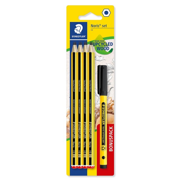 STAEDTLER σετ ξύλινα μολύβια με στυλό Noris 120-SBK8P2, εξάγωνα, ΗB, 9τμχ - Αναλώσιμα - Είδη Γραφείου