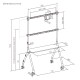 BRATECK βάση τηλεόρασης δαπέδου FS66-46F-01, 37-86", έως 80kg, με ράφι & ροδάκια