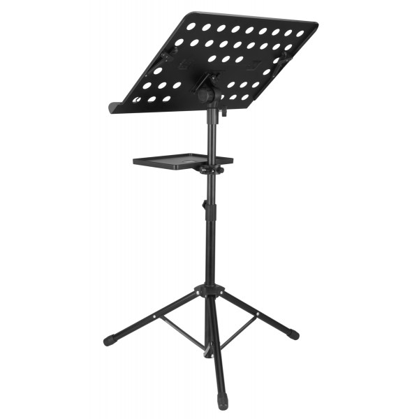 BRATECK αναλόγιο μουσικής MSS01-8, 75~150cm ύψος, με ράφι, μαύρο