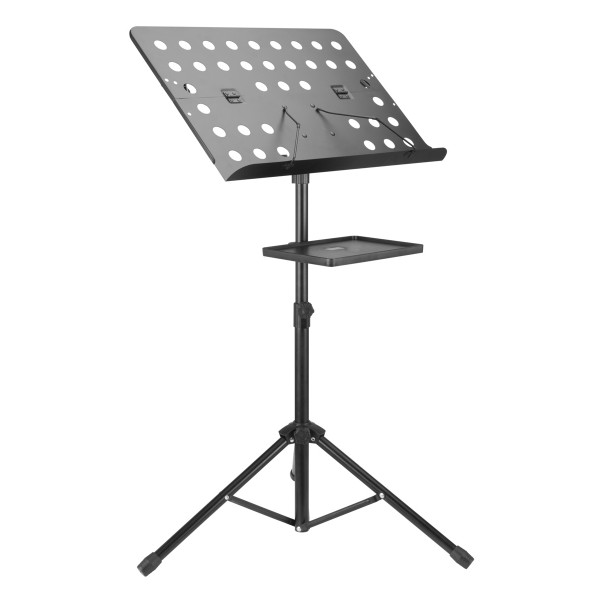 BRATECK αναλόγιο μουσικής MSS01-8, 75~150cm ύψος, με ράφι, μαύρο - Εικόνα & Ήχος