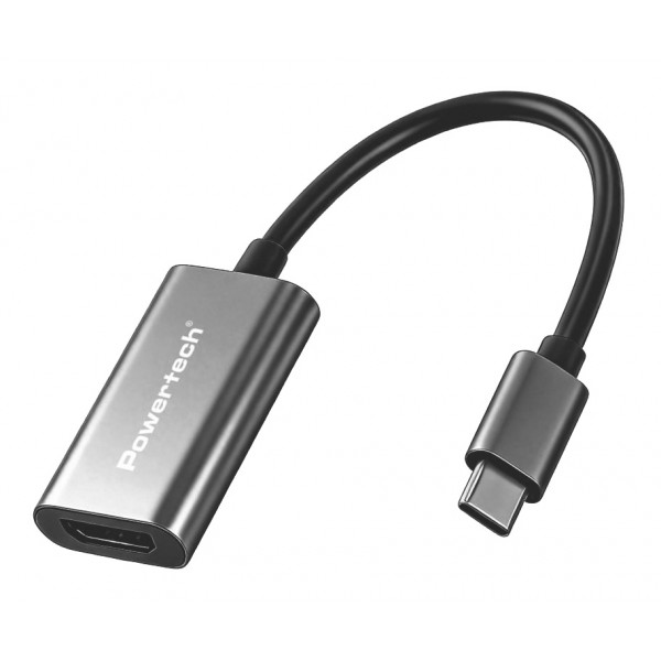 POWERTECH αντάπτορας USB-C σε HDMI PTR-0208, 4K/30Hz, 10 Gbps, γκρι - Powertech