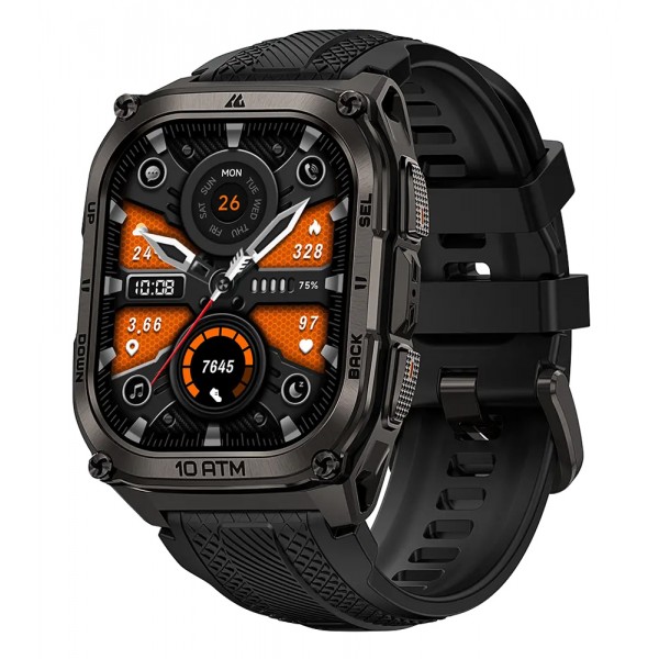 KOSPET smartwatch TANK M4, heart rate, 1.96" AMOLED, GPS, 10 ATM & IP69K, μαύρο - KOSPET