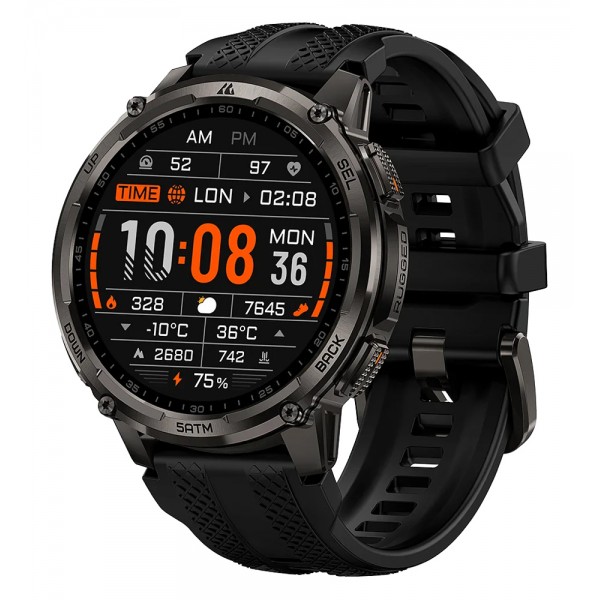 KOSPET smartwatch TANK T4C, heart rate, 1.5" AMOLED, GPS, 5 ATM & IP69K, με φακό, μαύρο - KOSPET
