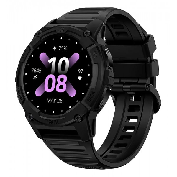 KOSPET smartwatch TANK S2, heart rate, 1.32" AMOLED, GPS, 5 ATM & IP69K, μαύρο - KOSPET