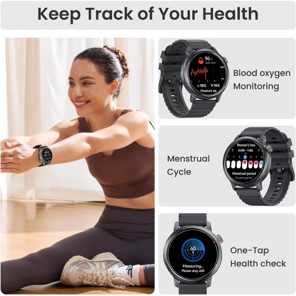 KOSPET smartwatch Orb, heart rate, 1.43" AMOLED, IP68, μαύρο - Σύγκριση Προϊόντων