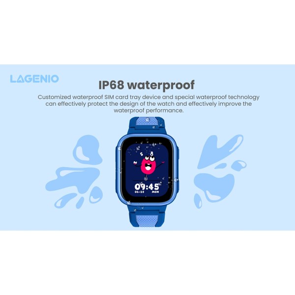 LAGENIO GPS smartwatch για παιδιά K10, 1.8", με κάμερα, 4G, IP68, μαύρο