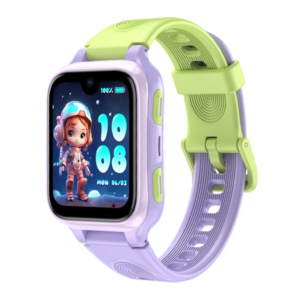 LAGENIO GPS smartwatch για παιδιά K9, 1.78" AMOLED, με κάμερα, 4G, IP68, μωβ - LAGENIO