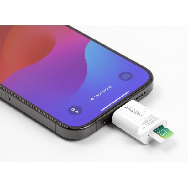 DELOCK card reader 91427 για micro SD, USB-C σύνδεση, 5Gbps, λευκό - USB Hubs - Card Readers