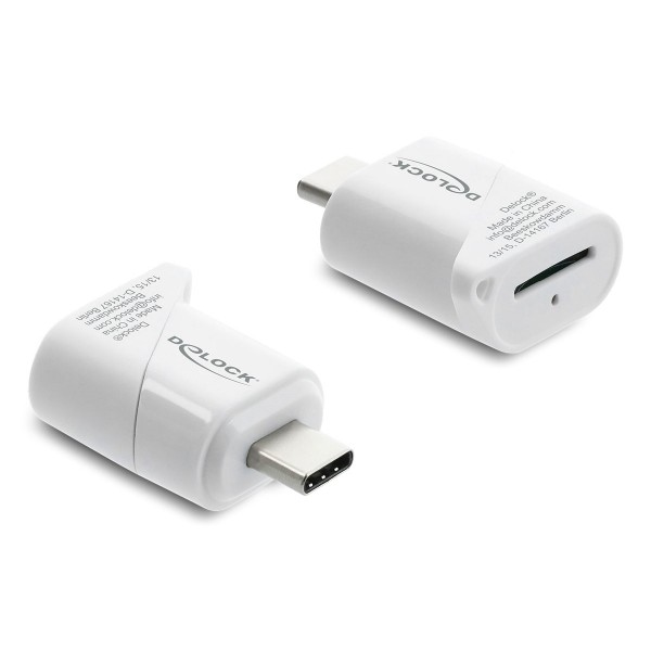 DELOCK card reader 91427 για micro SD, USB-C σύνδεση, 5Gbps, λευκό - USB Hubs - Card Readers