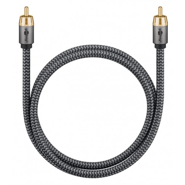 GOOBAY καλώδιο ήχου RCA σε RCA 65297, 3m, μαύρο/ασημί