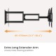 BRATECK επιτοίχια βάση τηλεόρασης LPA95-465XL, 37-86", έως 50kg, full motion