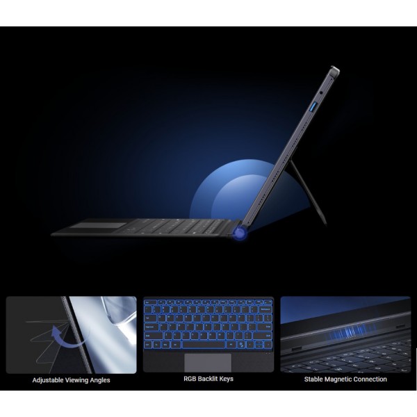 CHUWI tablet Hi10 Max με πληκτρολόγιο/θήκη, 12.96", 12/512GB, Windows 11 Pro, 4820mAh, γκρι