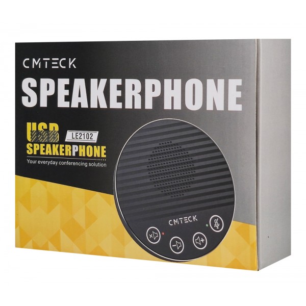 CMTECK επιτραπέζιο μικρόφωνο LE2102 με ηχείο, omnidirectional, USB/USB-C, μαύρο