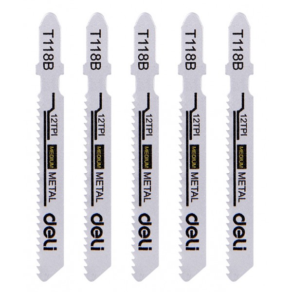 DELI σετ λάμες σέγας DH-QJT012-E4 για μέταλλο, T118B, 5τμχ - DELI