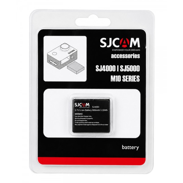 SJCAM μπαταρία για SJ4000 series action κάμερες, 900mAh - 