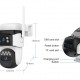 VSTARCAM smart ηλιακή κάμερα BG621DR, dual lens, 3MP, 4G, SD, PTZ, IP66