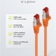 GOOBAY καλώδιο δικτύου 93468, CAT 6 S/FTP, copper, 250MHz, 1m, πορτοκαλί