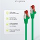 GOOBAY καλώδιο δικτύου 68289, CAT 6 S/FTP, copper, 250MHz, 1m, πράσινο