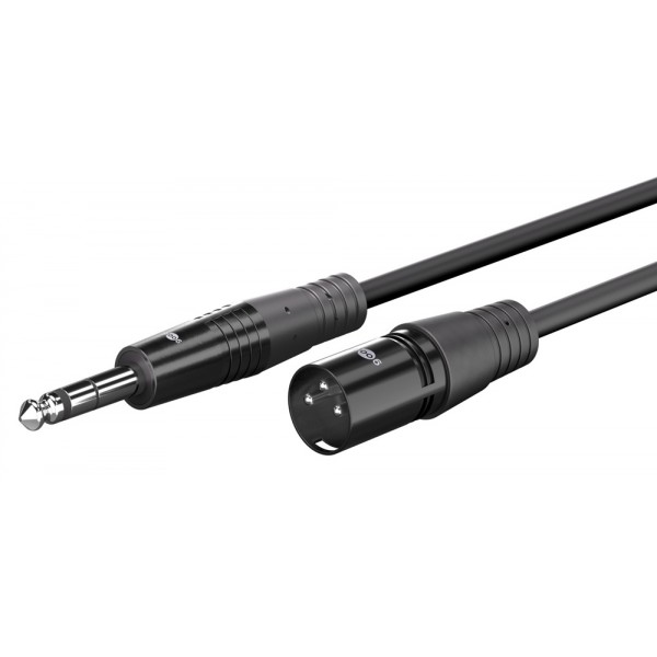 GOOBAY καλώδιο ήχου 6.35mm σε XLR 80361, 1.5m, μαύρο - GOOBAY