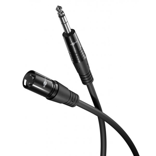 GOOBAY καλώδιο ήχου 6.35mm σε XLR 80052, 3m, μαύρο