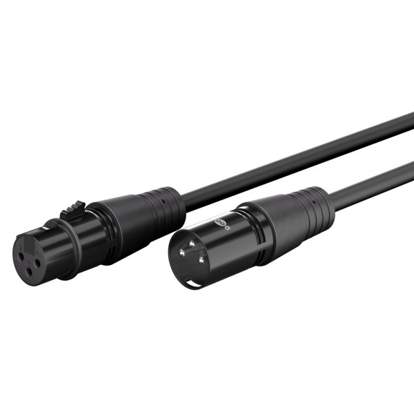GOOBAY καλώδιο προέκτασης ήχου XLR 80028, 1m, μαύρο - GOOBAY