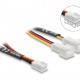 DELOCK καλώδιο 1x 3pin σε 2x 3pin 91429 για ανεμιστήρες, 10cm