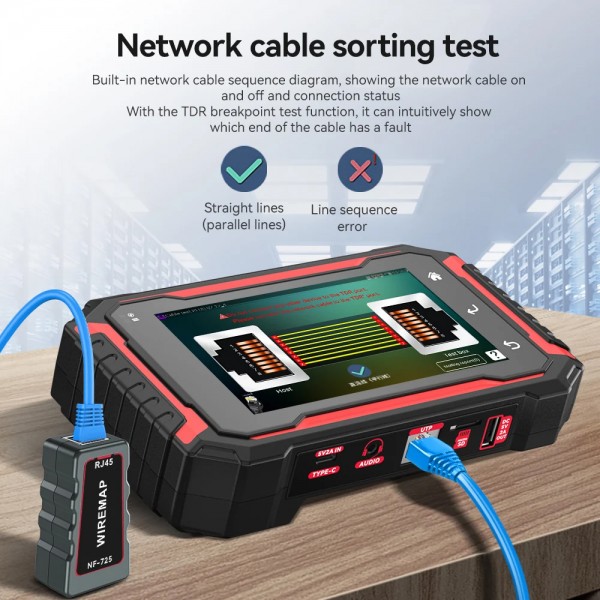 NOYAFA CCTV & IP tester NF-IPC725 με 5.5" IPS οθόνη, 8MP CVI/TVI/AHD camera test, cable tester