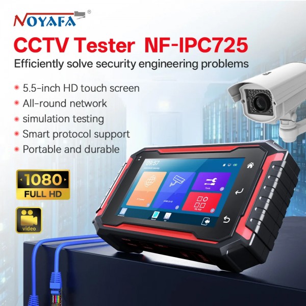 NOYAFA CCTV & IP tester NF-IPC725 με 5.5" IPS οθόνη, 8MP CVI/TVI/AHD camera test, cable tester - Service & Εργαλεία