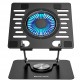 POWERTECH βάση & ψύξη laptop PT-1630 έως 17", 110mm LED fan, μεταλλική, μαύρη