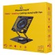 POWERTECH βάση & ψύξη laptop PT-1630 έως 17", 110mm LED fan, μεταλλική, μαύρη