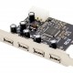 POWERTECH κάρτα επέκτασης PCIe σε 4x USB 2.0 ST622, 480Mbps, ASIX MCS9990