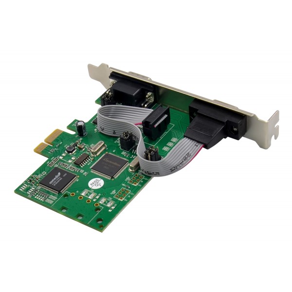 POWERTECH κάρτα επέκτασης PCIe σε 2x serial ST349, 921.6Kbps, SB16C1052PCI - Νέα & Ref PC