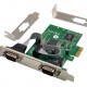 POWERTECH κάρτα επέκτασης PCIe σε 2x serial ST349, 921.6Kbps, SB16C1052PCI