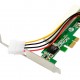 POWERTECH κάρτα μετατροπής PCIe σε PCI ST43, PLX PEX8112