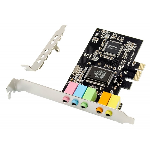 POWERTECH κάρτα επέκτασης ήχου PCIe σε 2x channel audio ST13, CMI8738 + ASM1083 - 