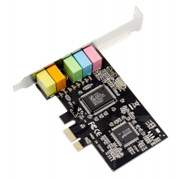 POWERTECH κάρτα επέκτασης ήχου PCIe σε 2x channel audio ST13, CMI8738 + ASM1083 - 