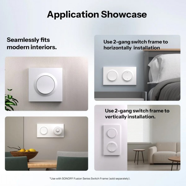 SONOFF smart επιτοίχιος διακόπτης Orb-ZBW1L, μονός, ZigBee 3.0, 6A, λευκός