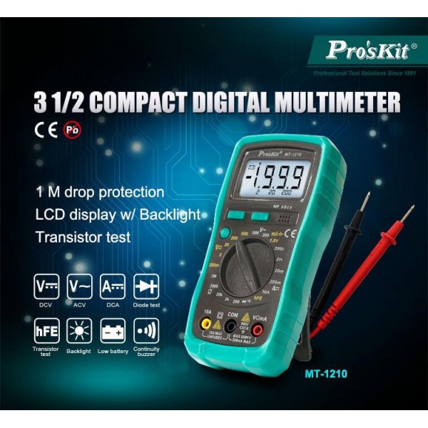 PROSKIT ψηφιακό πολύμετρο MT-1210, μέτρηση AC/DC - Service & Εργαλεία
