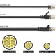 POWERTECH καλώδιο δικτύου CAB-N466, Cat 6A U/UTP, ultra slim, copper, 500MHz, 15m, μαύρο