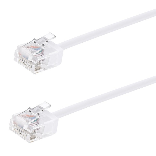 POWERTECH καλώδιο δικτύου CAB-N473, Cat 6A U/UTP, ultra slim, copper, 500MHz, 3m, λευκό - Δίκτυο