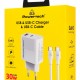 POWERTECH φορτιστής τοίχου PT-1636 με καλώδιο, USB/USB-C, 30W, GaN, λευκός