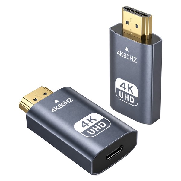 POWERTECH αντάπτορας HDMI σε USB-C CAB-UC104, 4K/60Hz, γκρι - Powertech
