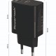 POWERTECH φορτιστής τοίχου PT-1637 με καλώδιο, USB/USB-C, 20W, μαύρος