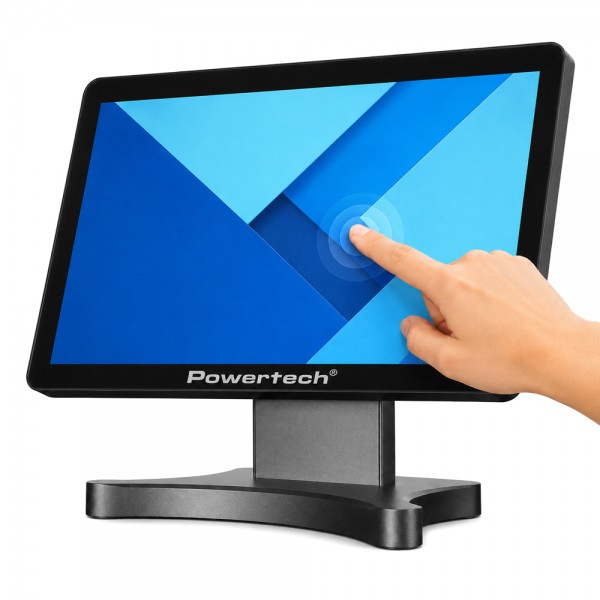 POWERTECH οθόνη αφής PT-1631, LCD, 17.3" 1920x1080p, HDMI/VGA, VESA 75x75mm, μαύρη - Νέα & Ref PC