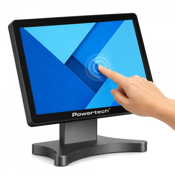 POWERTECH οθόνη αφής PT-1632, LCD, 15" 1024x768p, HDMI/VGA, VESA 75x75mm, μαύρη - Νέα & Ref PC