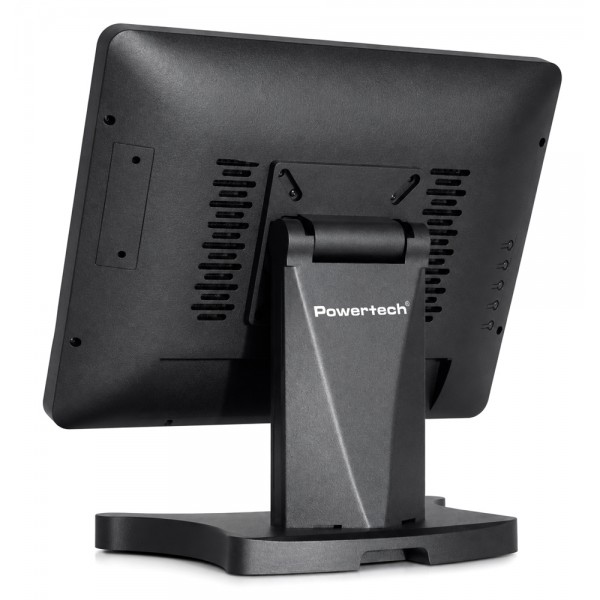 POWERTECH οθόνη αφής PT-1632, LCD, 15" 1024x768p, HDMI/VGA, VESA 75x75mm, μαύρη