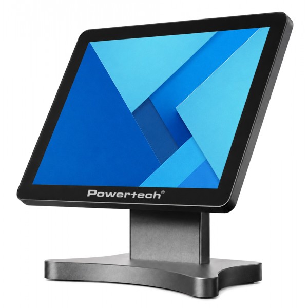 POWERTECH οθόνη αφής PT-1632, LCD, 15" 1024x768p, HDMI/VGA, VESA 75x75mm, μαύρη - Νέα & Ref PC