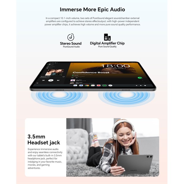 TECLAST tablet P30T με πληκτρολόγιο/στυλό αφής/θήκη, 10.1", 3/128GB, Android 16, 6000mAh, γκρι