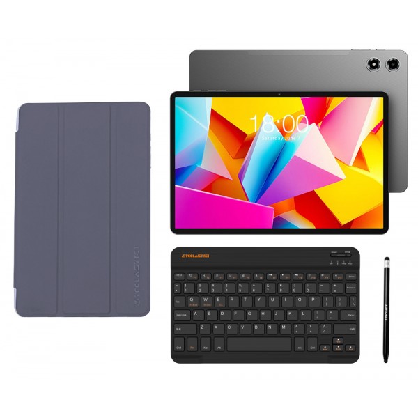 TECLAST tablet T50 Plus με πληκτρολόγιο/στυλό αφής/θήκη, 10.95", 8/128GB, 4G, Android 16, 8000mAh, γκρι - 